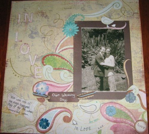 Wedding Scrapbooking Layout by