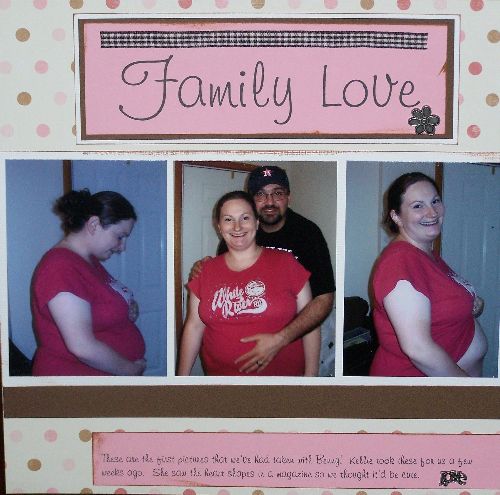 Family Love scrapbooking layout page