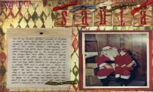 christmas scrapbook layout