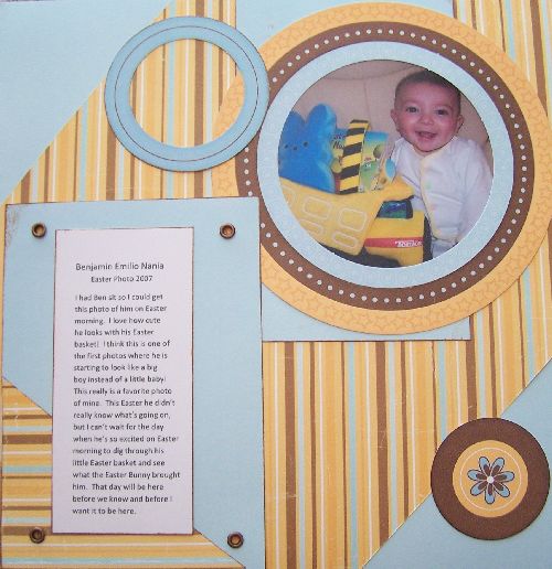 baby scrapbook also as easter scrapbooking layout