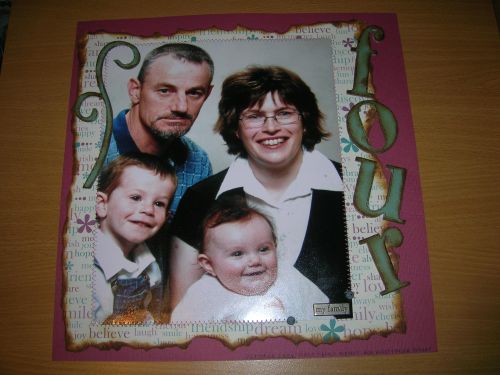 family scrapbook layout