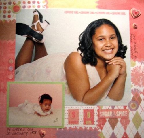 Girl Scrapbooking Layout