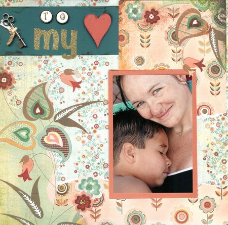 Keys To My Heart - Mother's Scrapbooking Layout