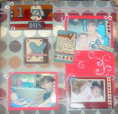 LazyDays Scrapbook Layout courtesy of Storytellersclub.com 