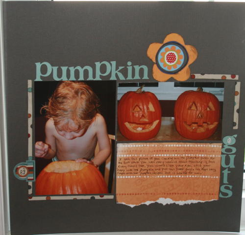 pumpkin scrapbook layout