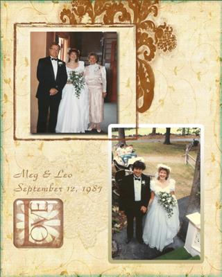 Scrapbook Photo for Meg and Leo wedding