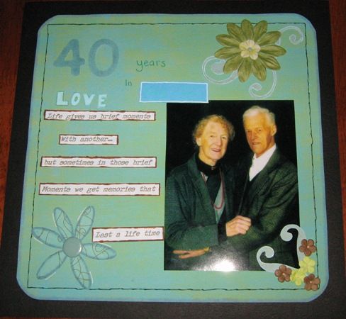 Wedding Anniversary Scrapbooking Layout