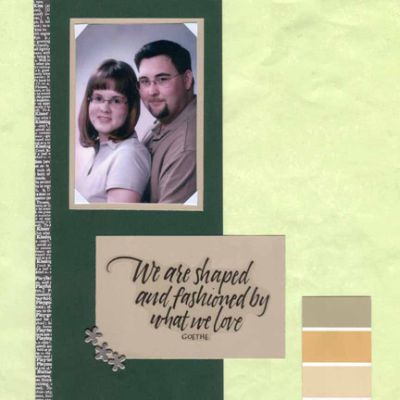 Love Scrapbooking Layout Page
