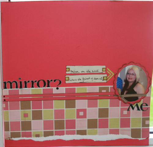 Scrapbook Mirror... Scrapbooking kits and supplies courtesy of storytellers